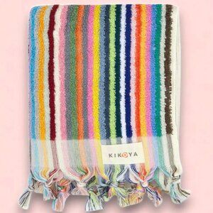 Kikoya - Stripe Bubble Handloomed Turkish Hand Towels - Multi